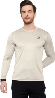 Cruister Solid Men Round Neck Grey T-Shirt