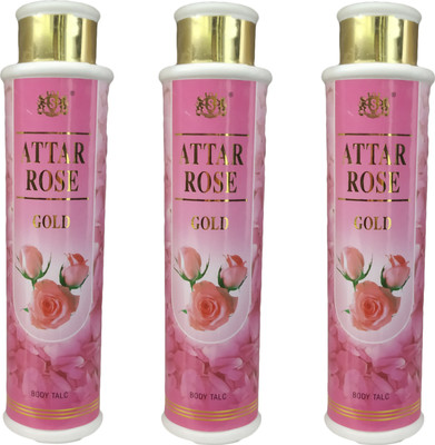 Sonnet 3 Attar Rose Gold Body Talc Each 300g Each (Pack of 3)(3 x 300 g)