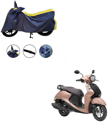 Trader's Stop Two Wheeler Cover for Yamaha(Fascino, Yellow)