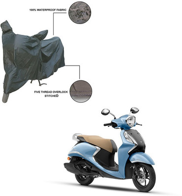 Pop Shade Two Wheeler Cover for Yamaha(Fascino 125 FI, Grey)