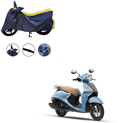 Trader's Stop Two Wheeler Cover for Yamaha(Fascino 125 FI, Yellow)