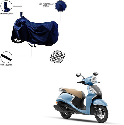 Pop Shade Waterproof Two Wheeler Cover for Yamaha(Fascino 125 FI, Blue)