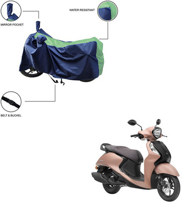 Trader's Stop Two Wheeler Cover for Yamaha(Fascino, Green)