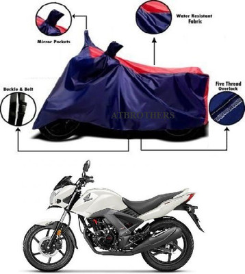 ATBROTHERS Waterproof Two Wheeler Cover for Honda(CB Unicorn, Blue, Red)