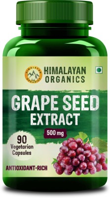 Vlado's Himalayan Organics Grape Seed Extract 500mg/Serving for Healthy Cholesterol Level - 90 Veg Capsules(90 Capsules)