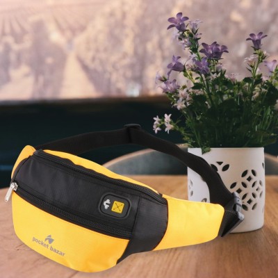 pocket bazar STYLISH COMBINATION WAIST BAG FOR MEN AND WOMEN Waist Bag(Yellow, Black)