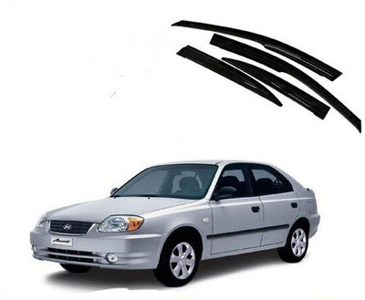 ASRAUTO For Front, Rear Wind Deflector(Tinted Hyundai Accent)