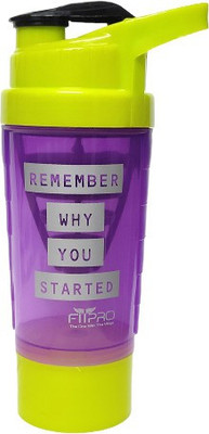 FitPro 500 ml Plastic Shaker(Pack of 1, Purple)