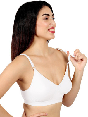 ZISHAN CREATION Women T-Shirt Non Padded Bra(White)