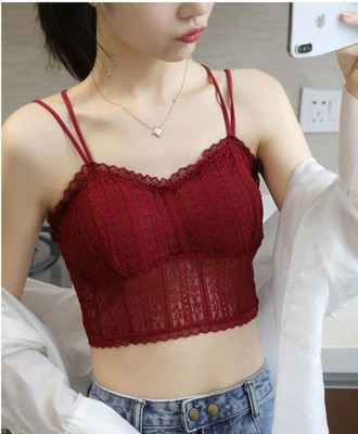 Blossom beauty Women Bralette Lightly Padded Bra(Maroon)