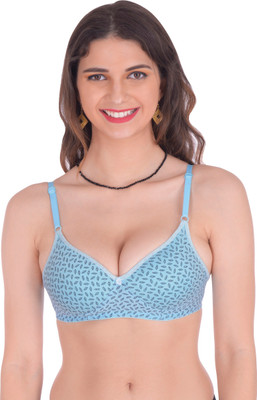 Popocracy Women Full Coverage Lightly Padded Bra(Blue)