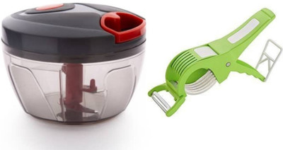 DS SALES combo of Vegetable Cutter and Peeler for Kitchen, Multipurpose Chopper Vegetable & Fruit Chopper quick chopper combo, vegetable chopper set of 2 Vegetable & Fruit Chopper(1 vegitable chopper & 1 Vegetable Cutter Peeler)