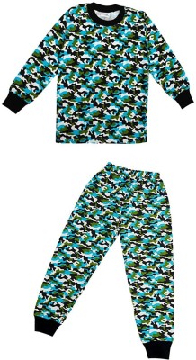 Mahi Fashion Kids Nightwear Boys & Girls Printed Fleece Blend(Multicolor Pack of 1)