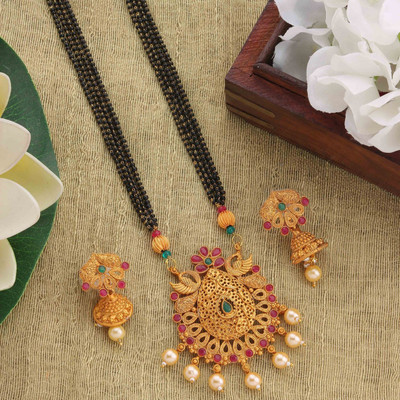 SOLIBELLE Alloy Gold-plated Multicolor Jewellery Set(Pack of 2)