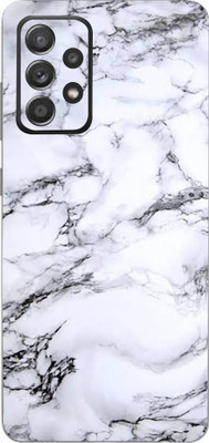 LAMHA Samsung Galaxy A52s 5G Mobile Skin(Ultra Super Milky White Marble With High Matte Finish.)