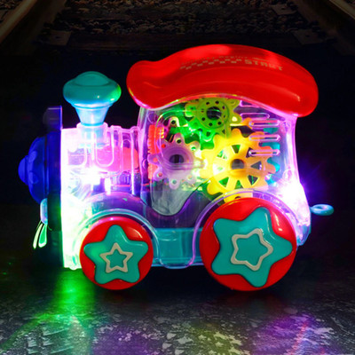 SALEOFF Concept Train Engine 360° Move Live Gear Bump-N-Go Toy - Light & Sound29(Multicolor)