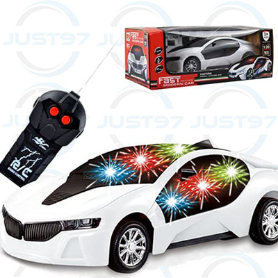 SNM97 Wireless Remote Control Fast Modern Car With 3D Light(White)