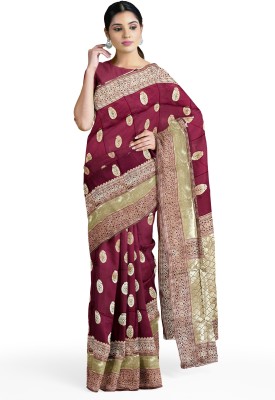 NarediCollection Self Design Kanjivaram Art Silk Saree(Maroon)