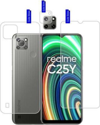 PONDRIK Front and Back Screen Guard for Realme C25Y(Pack of 3)