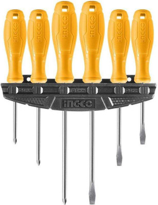 INGCO TOOL WORLD INGCO HKSD0658 SCREWDRIVER SET 6PCS SCREW DRIVER SET HEAVY DUTY DURABLE QUALITY Combination Screwdriver Set(Pack of 6)