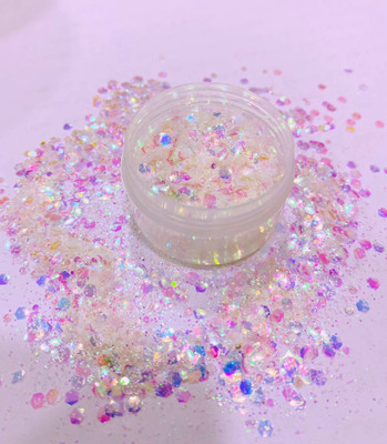 Mahir Glitter CHUNKY HOLOGRAPHIC IRIDESCENT GLITTER MULTI MIX(HOLOGRAPHIC IRIDESCENT GLITTER)