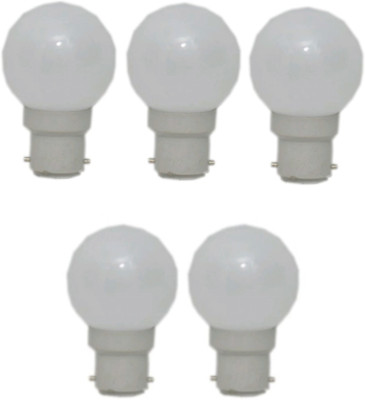Techvolta 0.5 W Basic Round B22 LED Bulb(White, Pack of 5)