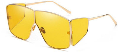 IMPAVID Over-sized Sunglasses(For Men & Women, Yellow)