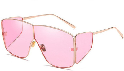 IMPAVID Over-sized Sunglasses(For Men & Women, Pink)