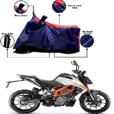ATBROTHERS Waterproof Two Wheeler Cover for KTM(125 Duke, Blue, Red)