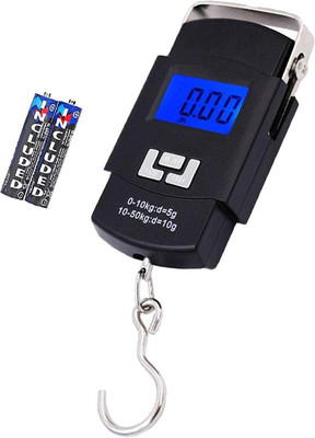 Qozent Suitcase Weighing Scale- Digital Luggage Scale With Metal Hook Hanging Weight Scale L/12/UQ Luggage Weighing Scale(Black)