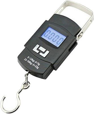 Kelo Travel Bag Weight Machine- Smiley Mini Digital Plastic and Metal Hanging Weighing Scale with LCD Display and Green Background Light 50 kg L/80/UK Luggage Weighing Scale(Black) Kelo Travel Bag Weight Machine- Smiley Mini Digital Plastic and Metal Hanging Weighing Scale with LCD Display and Green Background Light 50 kg L/80/UK Luggage Weighing Scale(Black)