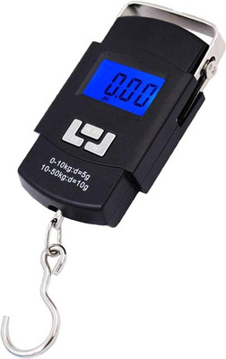 Kelo Travel Bag Weight Machine- 50kg New Classic Digital Heavy Duty Luggage Weigh MAchine Portable with LED display hook type Weighing Scale - with Batteries Lu/29/KK Luggage Weighing Scale(Black) Kelo Travel Bag Weight Machine- 50kg New Classic Digital Heavy Duty Luggage Weigh MAchine Portable with LED display hook type Weighing Scale - with Batteries Lu/29/KK Luggage Weighing Scale(Black)