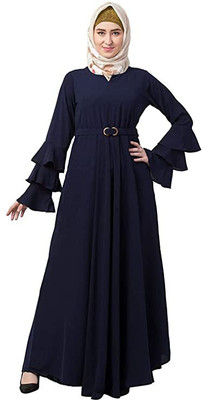 BT - Being Traditional Nida Matte Solid Abaya(Blue)