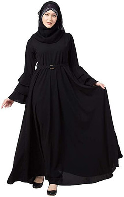 BT - Being Traditional Nida Matte Solid Abaya(Black)