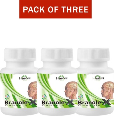 Hashmi BRANOLE X Capsule | Memory Booster Ayurvedic Medicine(Pack of 3)