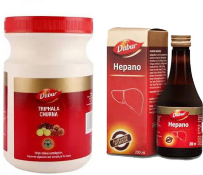 Dabur TRIPHALA CHURNA 500GM WITH HEPANO SYRUP 400ML(Pack of 2, 900 g)