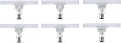 EcoLink 12 W Basic T-Bulb B22 LED Bulb(White, Pack of 6)
