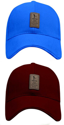 NFYGAA Solid, Printed, Striped Sports/Regular Cap Cap(Pack of 2)