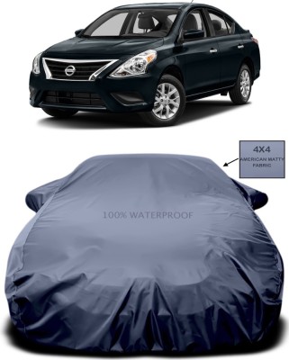 AUTOGARH Car Cover For Nissan Versa (With Mirror Pockets)(Grey)