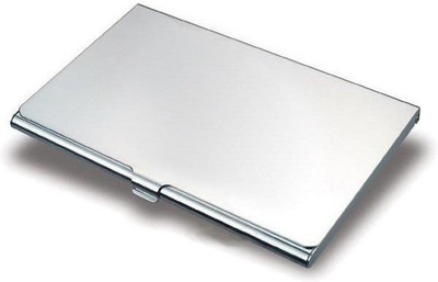 StyelWell Compartments Alloy Stanless Steel Pocket Credit / Debit / ATM / Visiting Card Holder 10 Card Holder(Set of 1, Silver)