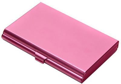 StealODeal Exclusive Womens Pink High Quality Aluminium Inside Mirror 8 Card Holder(Set of 1, Pink)