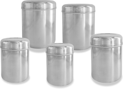RMW steel Steel Utility Container  - 900 ml, 1250 ml, 1750 ml, 2100 ml, 2650 ml(Pack of 5, Silver)