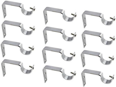 Ghazian Silver Curtain Knobs, Rod Rail Bracket Metal