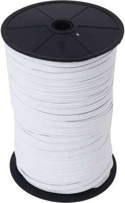 Lucknow Crafts Knitted White Elastic(10 m)