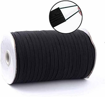 Lucknow Crafts Elastic Thread and Cord Black Elastic(12 m)
