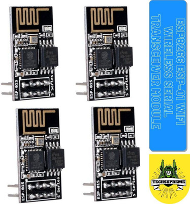 TechSupreme ESP8266 ESP-01 WiFi Wireless Serial Transceiver Module for DIY Arduino Projects PACK OF 4 Electronic Components Electronic Hobby Kit