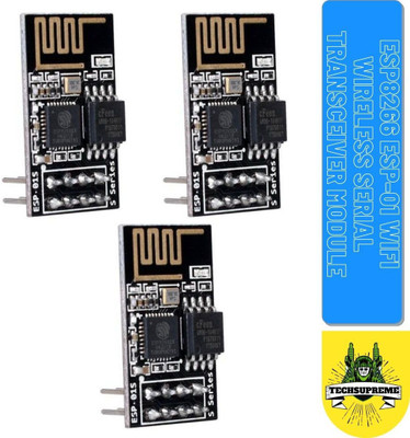 TechSupreme ESP8266 ESP-01 WiFi Wireless Serial Transceiver Module for DIY Arduino Projects PACK OF 3 Electronic Components Electronic Hobby Kit