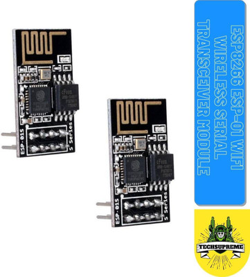 TechSupreme ESP8266 ESP-01 WiFi Wireless Serial Transceiver Module for DIY Arduino Projects PACK OF 2 Electronic Components Electronic Hobby Kit