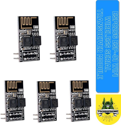 TechSupreme ESP8266 ESP-01 WiFi Wireless Serial Transceiver Module for DIY Arduino Projects PACK OF 5 Electronic Components Electronic Hobby Kit