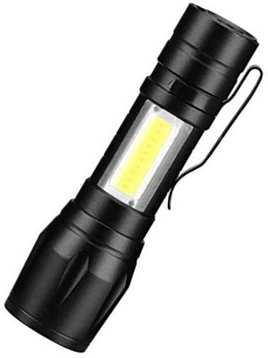 Gadget Hero's Rechargeable Torch Q5 Black 12 hrs Torch Emergency Light(Black)